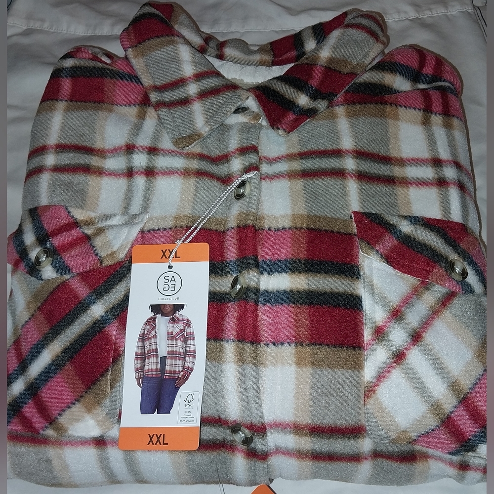 Sage collective fleece jacket .
